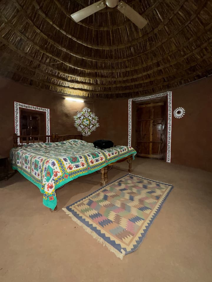 Hut stayed warm at night, cool during day