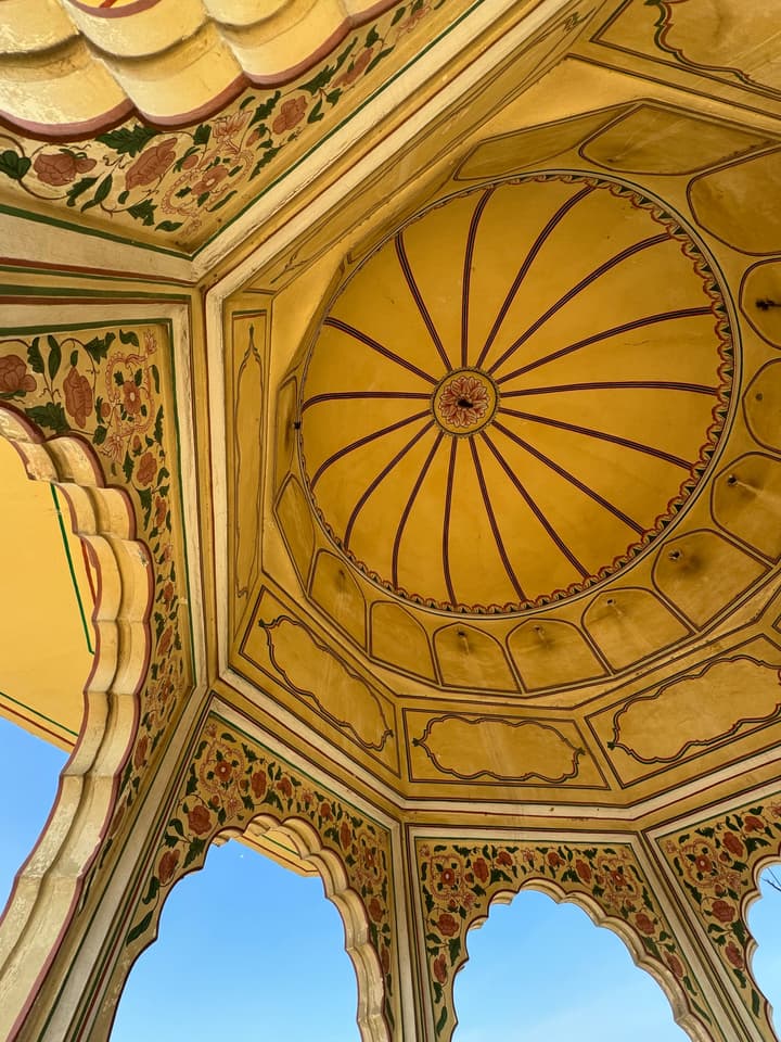 Painted chhatri ceiling