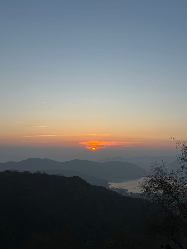 Sunrise over the Aravallis