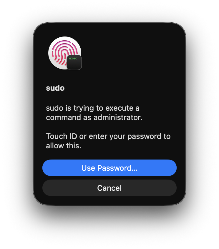 Use Touch ID for sudo on a mac | Suhas Kashyap